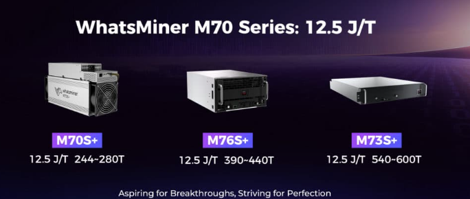tres ASIC de la nueva linea Whatsminer de MicroBT.