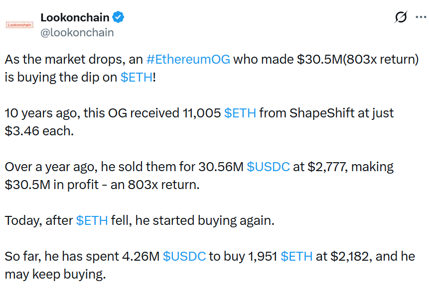 Lookonchain whale transaction data