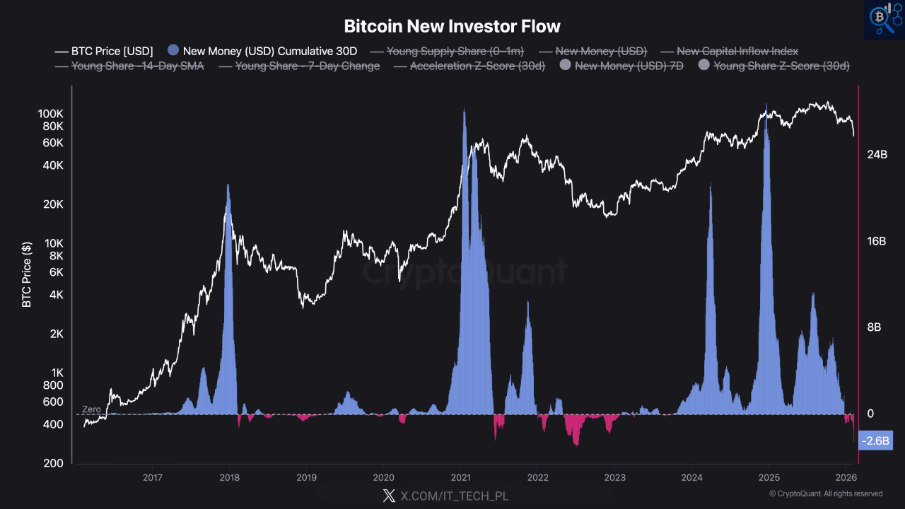 Bitcoin New Investors Flow | Source: CryptoQuant
