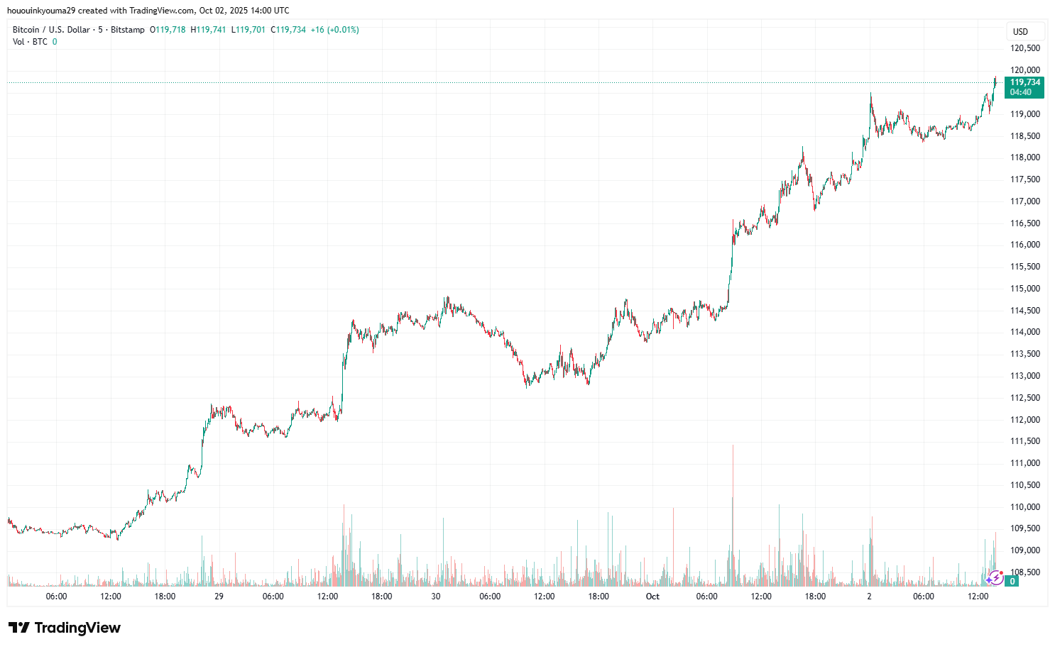 ビットコイン価格チャート