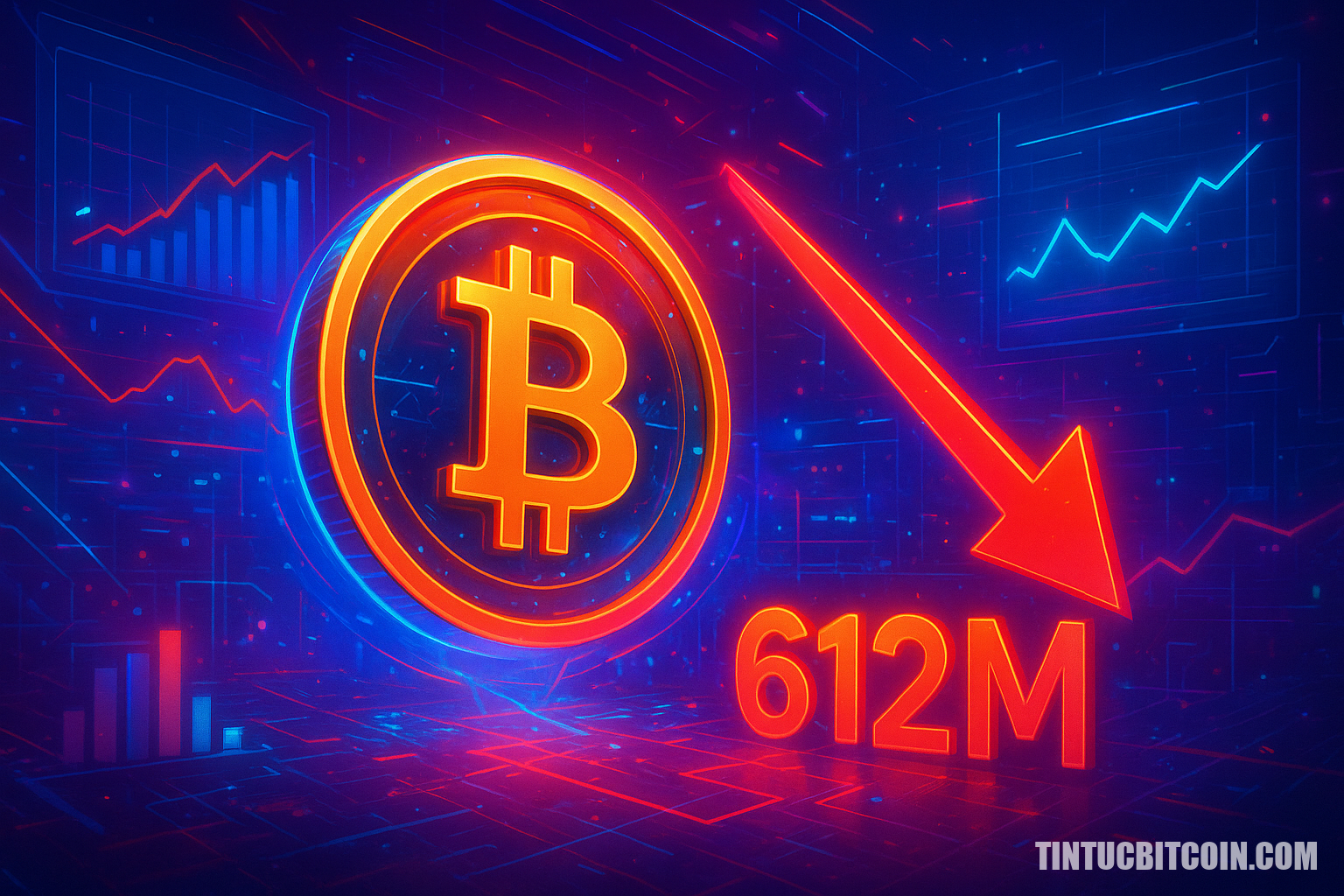 Bitcoin bán tháo quét 612 triệu USD, cảnh báo lớn hơn nằm ở khác điểm