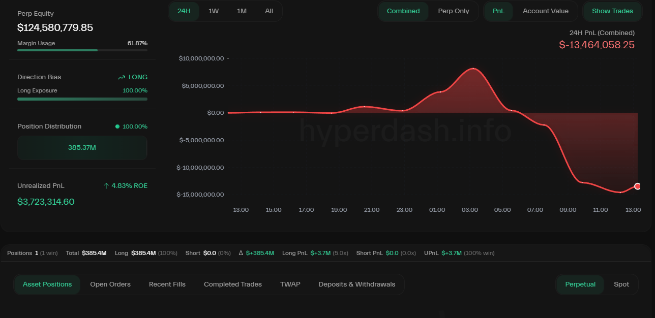 A Whale's Long ETH Position on Hyperliquid