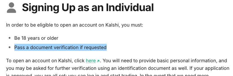 Government, KYC, Trading, Prediction Markets