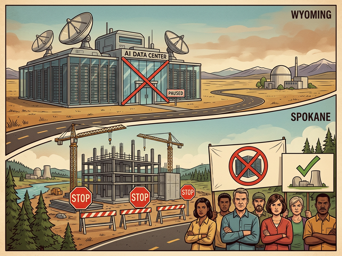 AI trung tâm dữ liệu chịu hiệu ứng NIMBY mạnh hơn so với điện hạt nhân, Wyoming và Spokane tạm dừng xây dựng