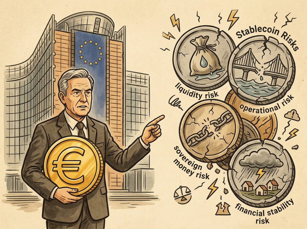 Komisioner ECB: Stablecoin memiliki banyak risiko, e-yur otonomi adalah solusi terbaik