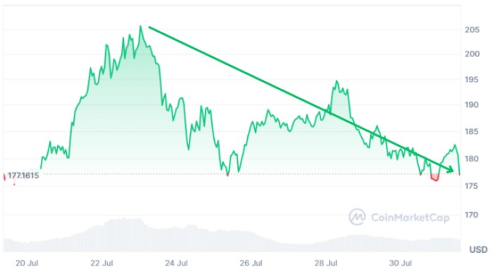 CoinMarketCapのSOL価格