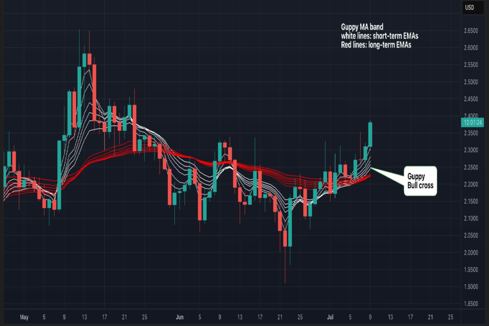 XRPが45日ぶりの高値──GMMAがさらなる上昇を示唆