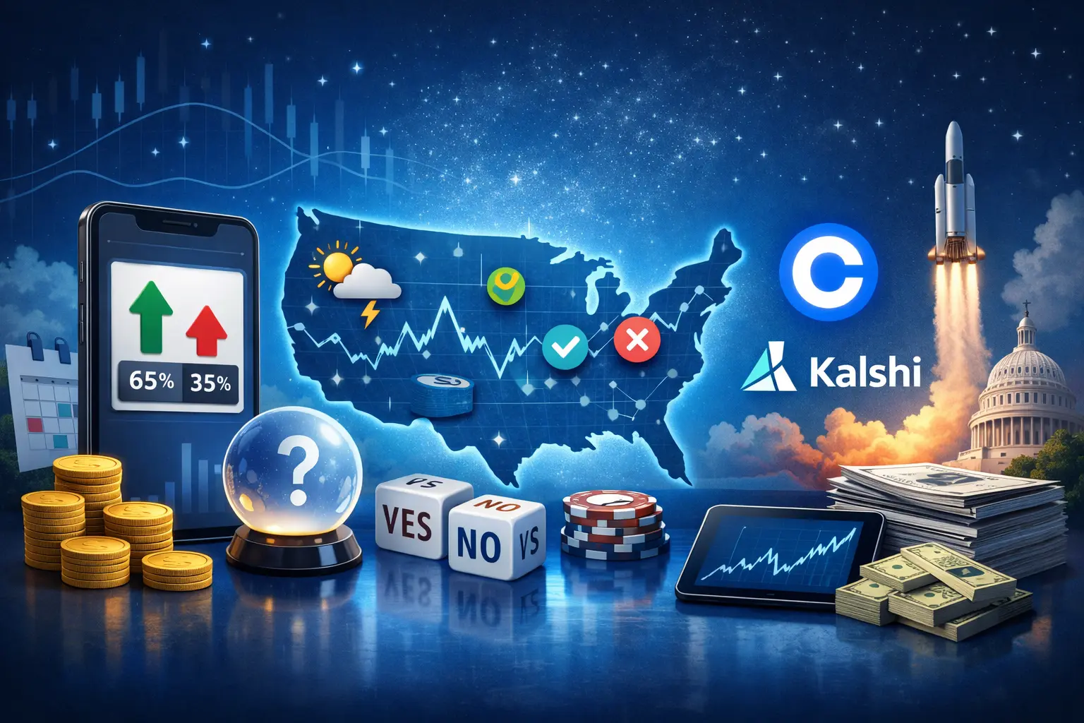 Coinbase rolls out Kalshi-powered prediction markets across all 50 US states