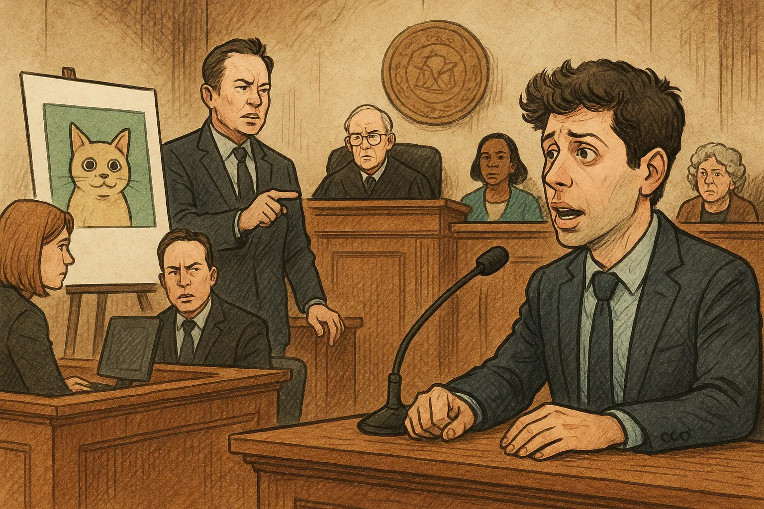 Sam Altman comparece en un juicio y declara: Musk obligó a mirar «memes» durante una reunión de Tesla