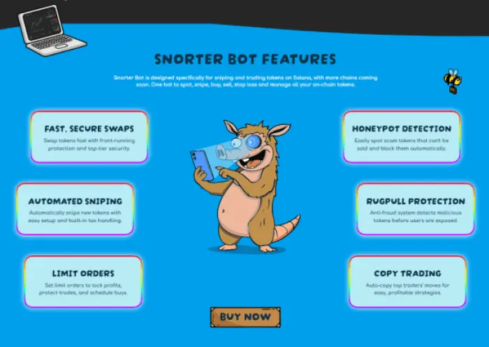 Recursos do Bot Snorter Top.