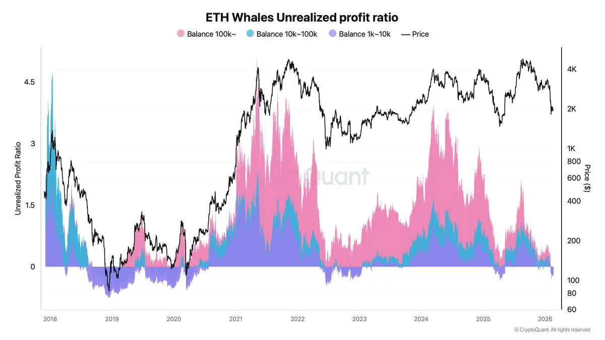 Ethereum Whales Unrealized profit ratio | Source: CryptoQuant
