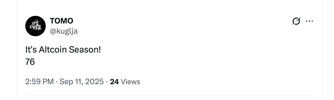 Вернется ли альткоин-сезон? Blockchaincenter это объявляет, в то время как данные CMC не согласны