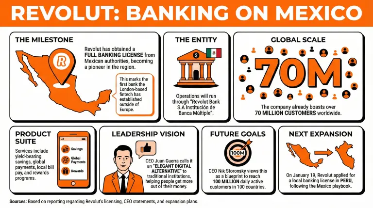 Revolut Becomes a Digital Bank in Mexico as Part of Strategic Expansion