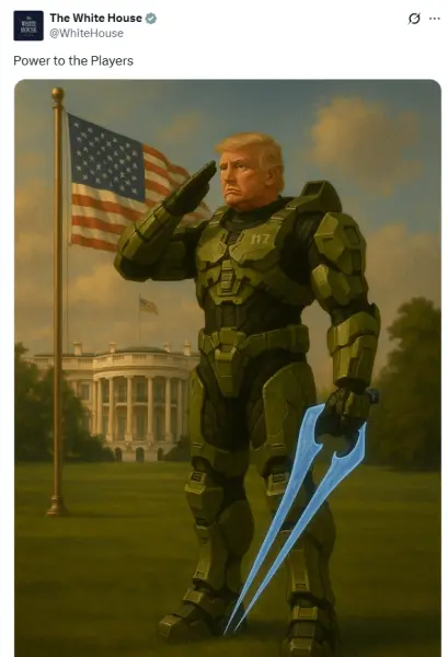 Donald Trump as Master Chief.