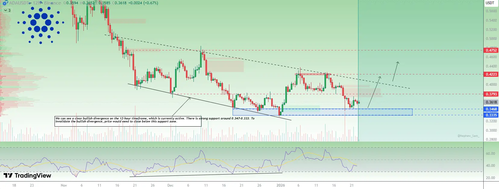 Cardano Bullish Divergence