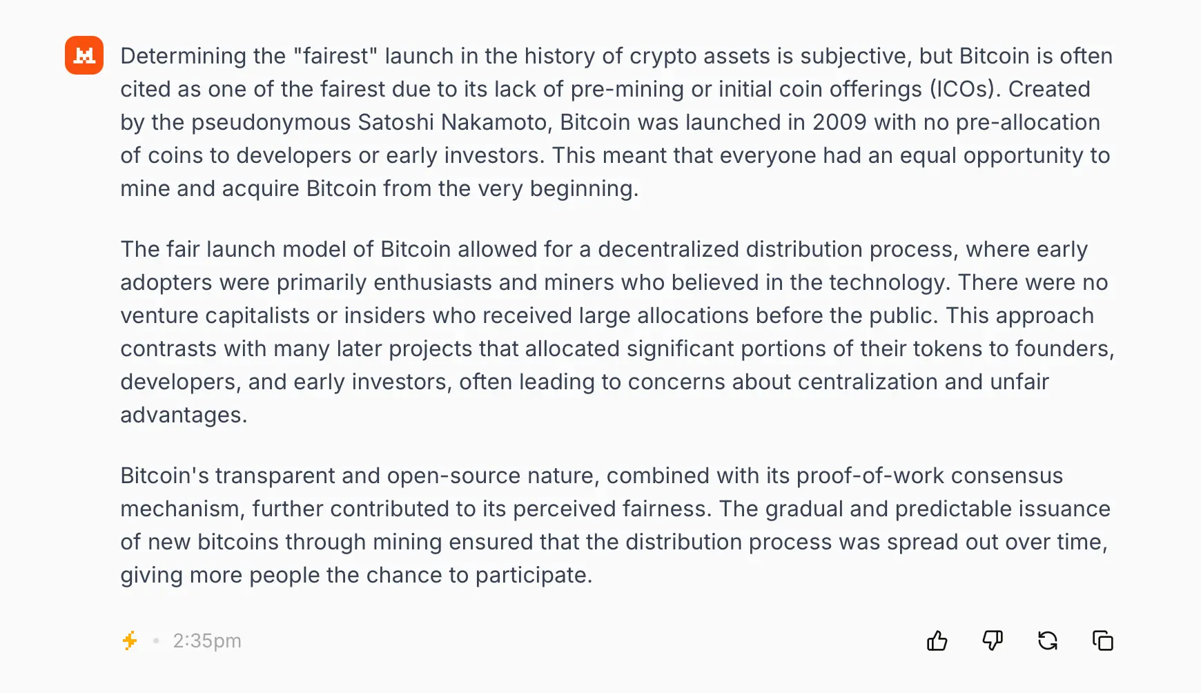 AI Verdict: Bitcoin’s Fair-Play Launch Tops All in Crypto History