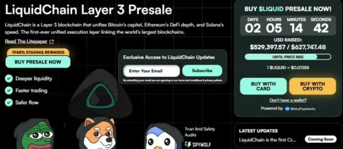 $LIQUID's presale numbers.