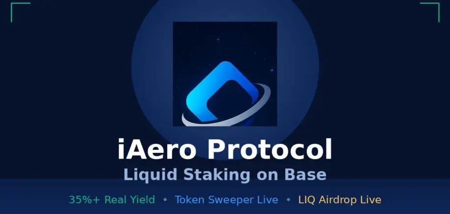 iAero Protocol Launches Token Sweeper, Distributes 5% of LIQ Supply to Stakers