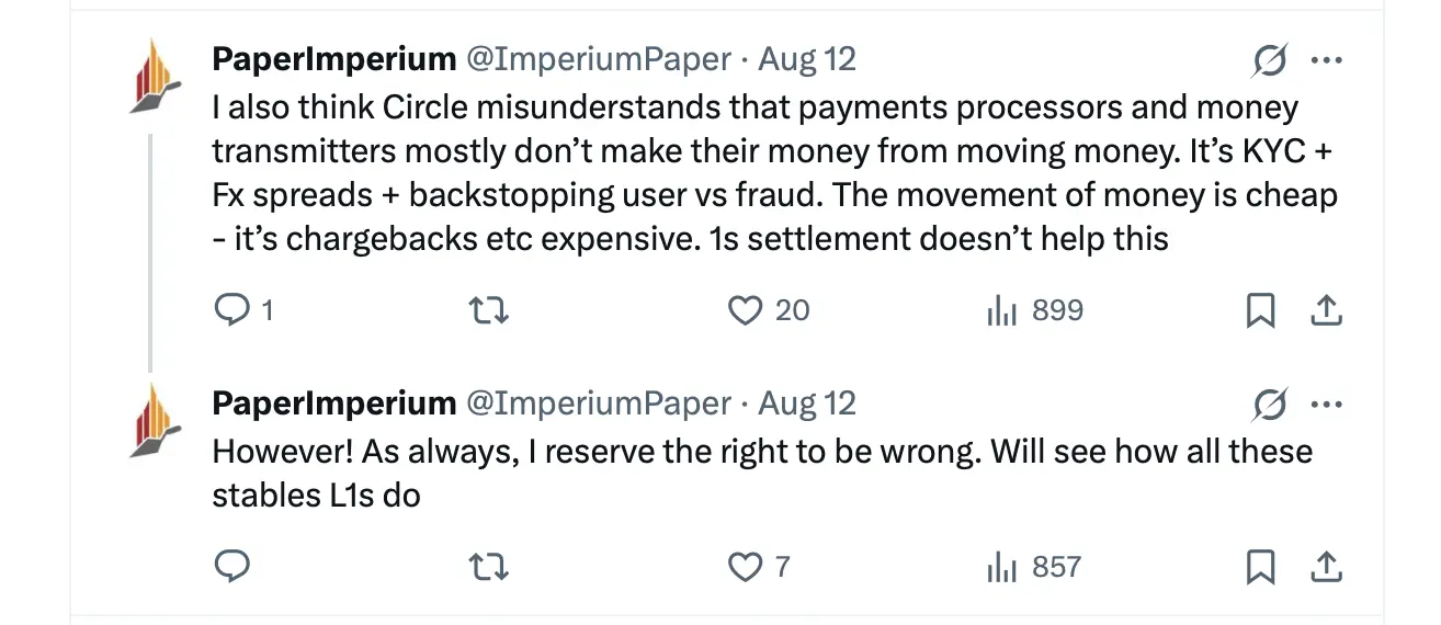 StripeとCircle StirによるL1ブロックチェーンの立ち上げ、業界の反発を招く