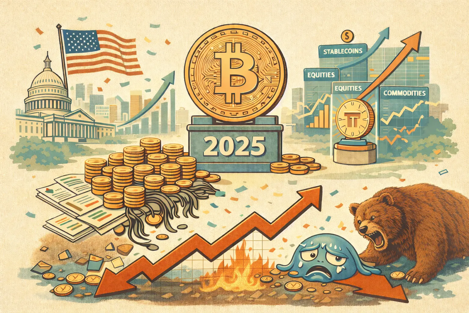 AI generated image for crypto 2025 wrap