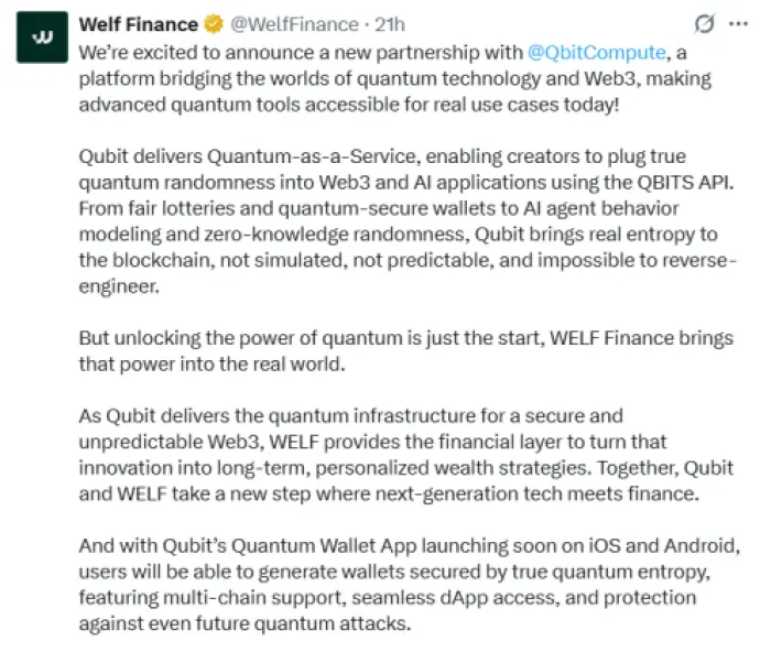 شراكة WELF Qubit
