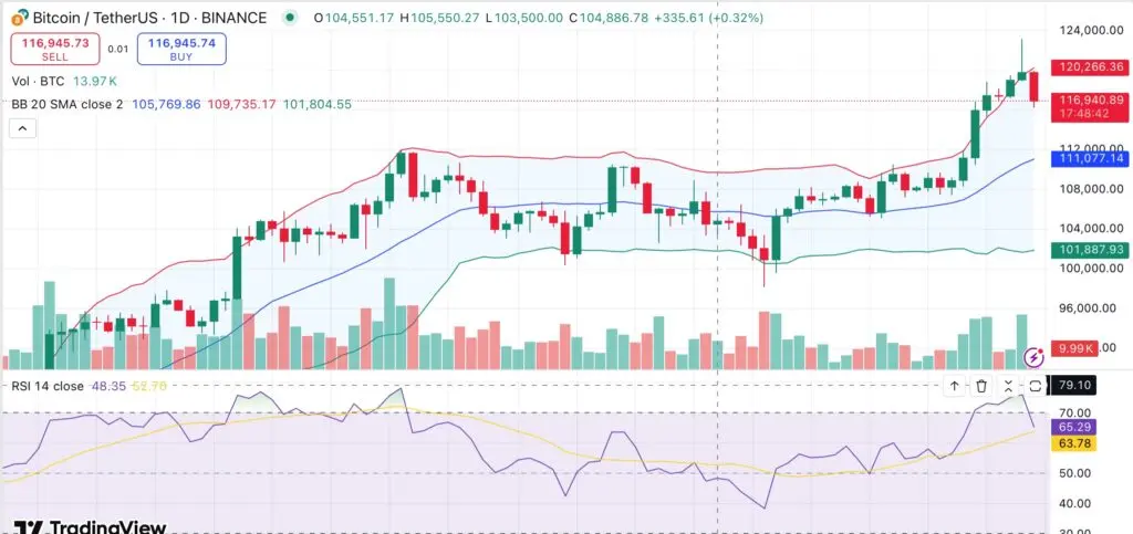 BTC giảm về $117K—liệu đợt tăng giá đang mất đà? - 1