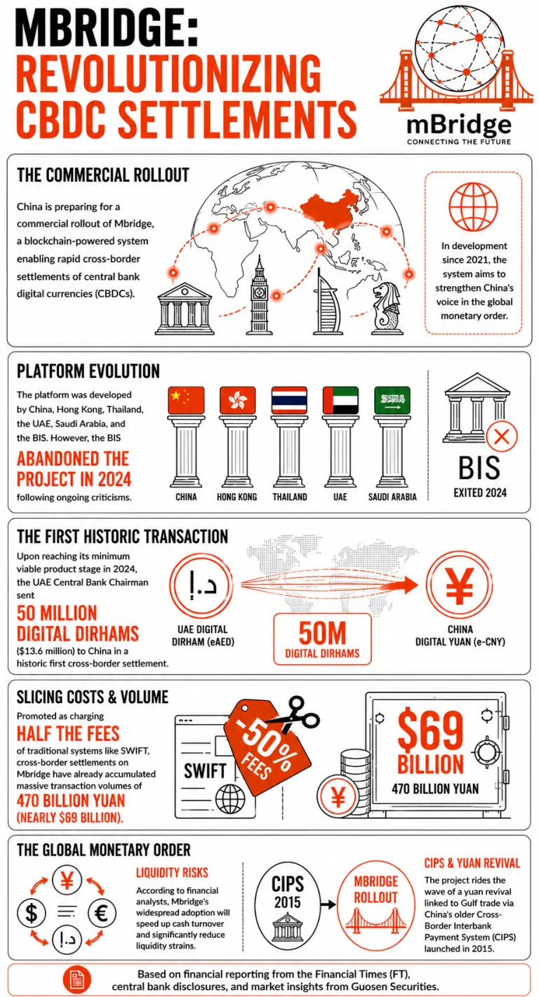 Infographic on China's Adoption of Mbridge