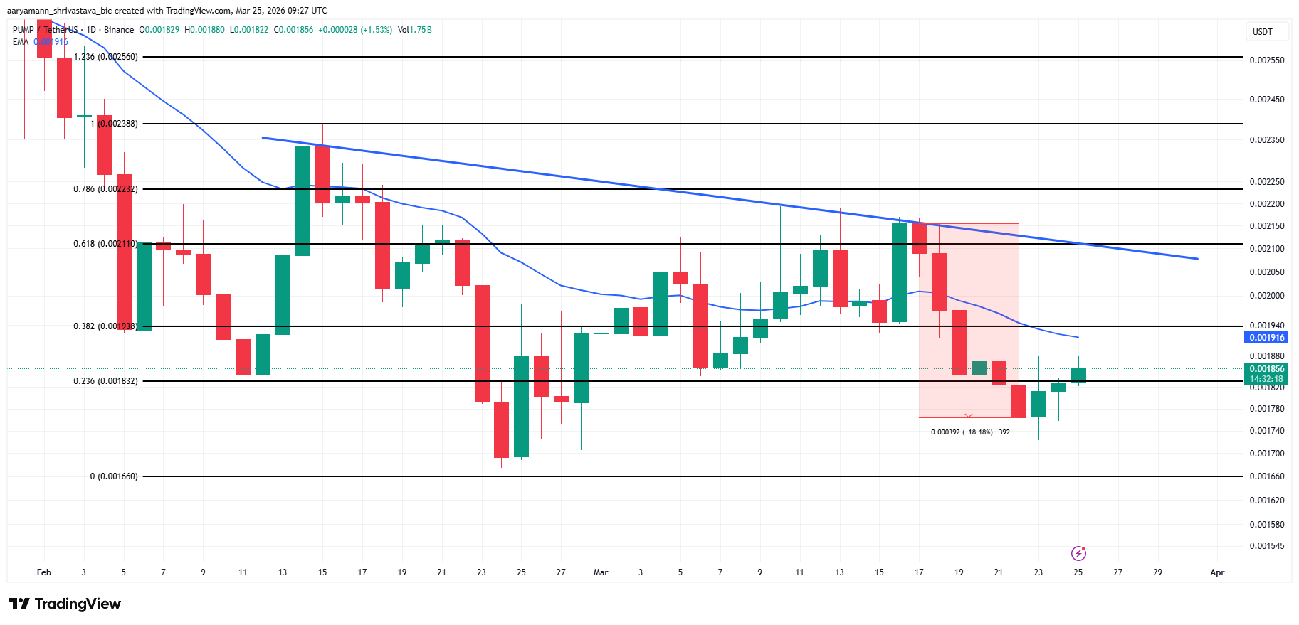 Giá PUMP phục hồi hay không sau đợt giảm 18% gần đây phụ thuộc vào những holder này