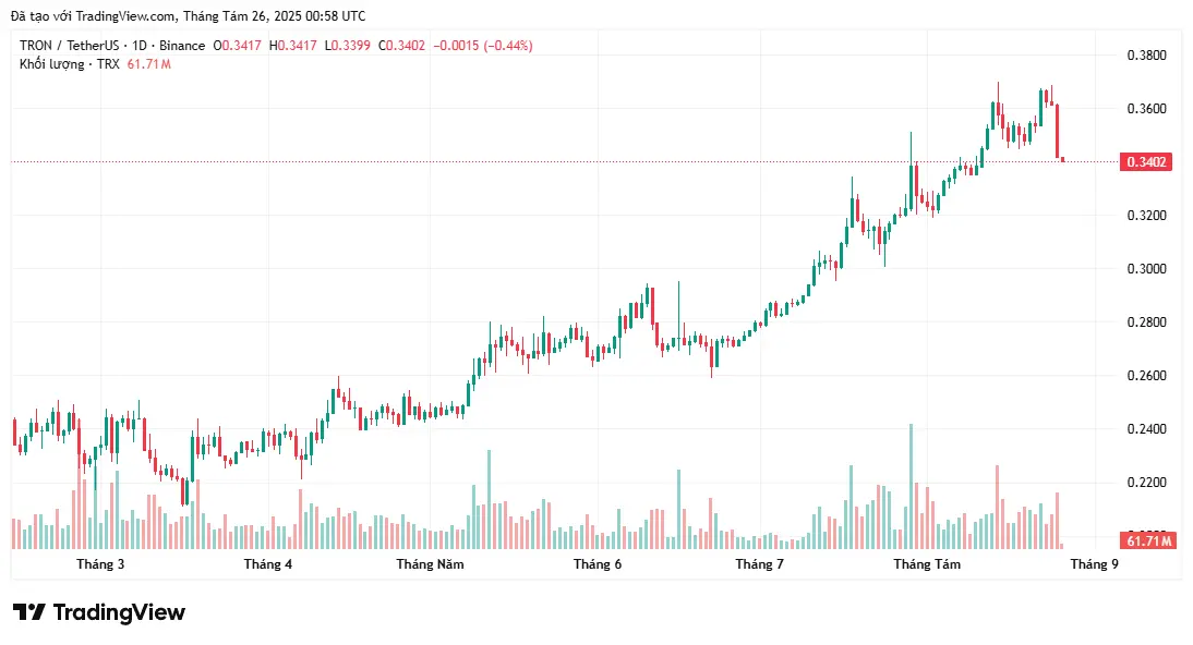 Tron dẫn đầu trong giao dịch stablecoin với 23,5 tỷ USD trong khi Ethereum chỉ 20 tỷ USD