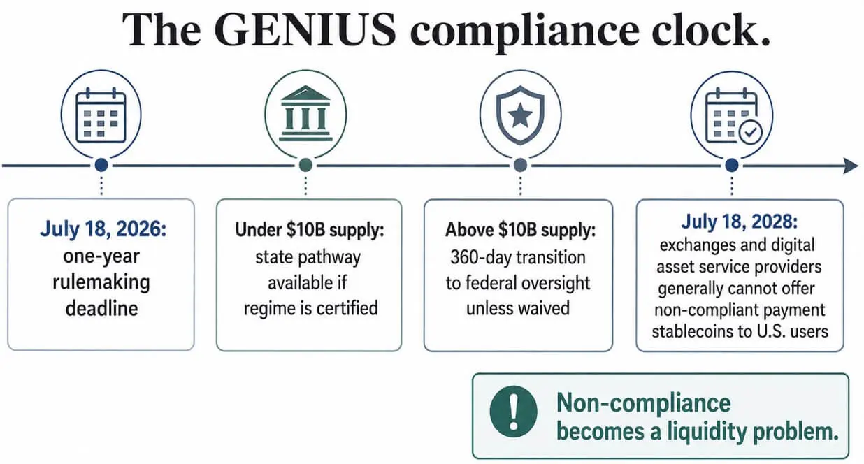The GENIUS compliance clock