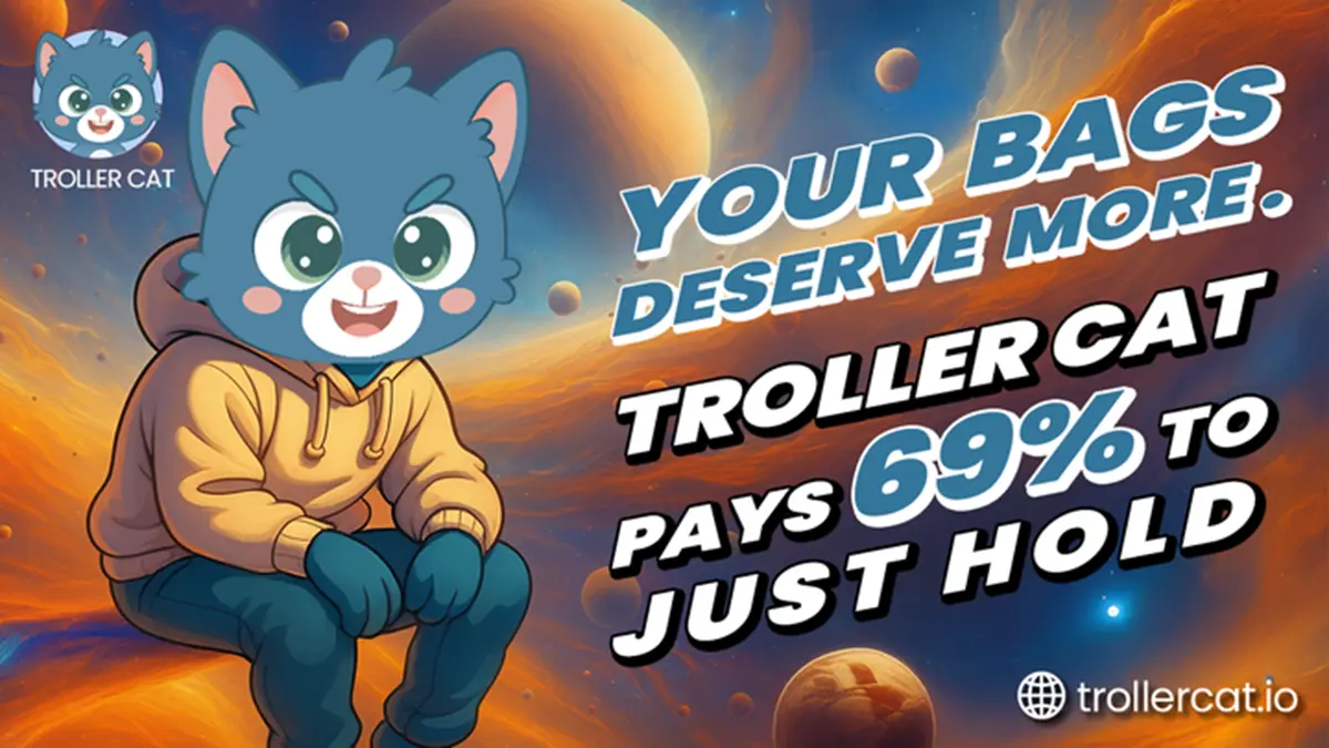 Melhor cripto para comprar agora Troller Cat, Dogwifhat vs preço de pump do Keyboard Cat, staking de Troller Cat 69% APY, pré-venda de Troller Cat Fase 13, bônus de referência de moeda meme, compre o token Troller Cat agora, Troller Cat vs Dogwifhat, gráfico de preços da moeda Keyboard Cat, moedas meme com tokenomics reais, recompensas do Troller Cat Game Center.