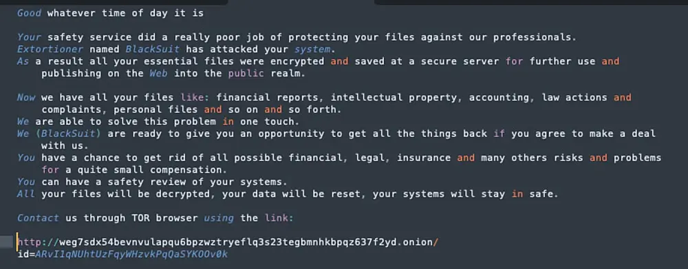 E.U.A. destrói websites, confisca 1 milhão de dólares de gangue ransomware BlackSuit