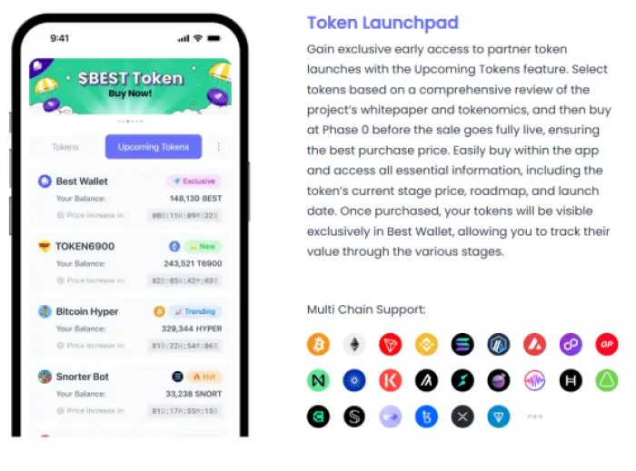 Penjelasan Token Launchpad dan rencana peluncuran untuk blockchain tambahan.