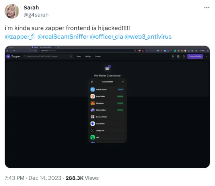影响甚广，Ledger Connect Kit被黑事件分析