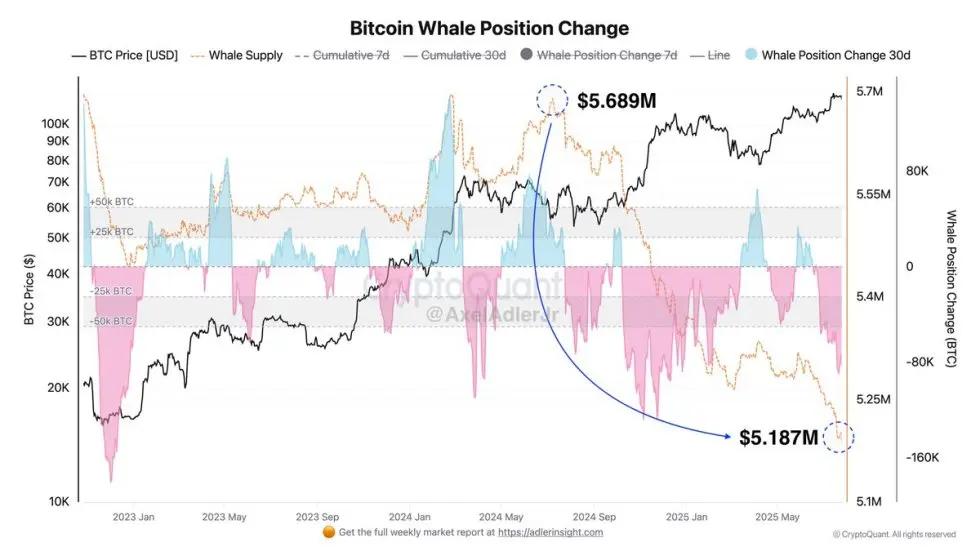 Bitcoin Whale Position Change | Source: Axel Adler on X