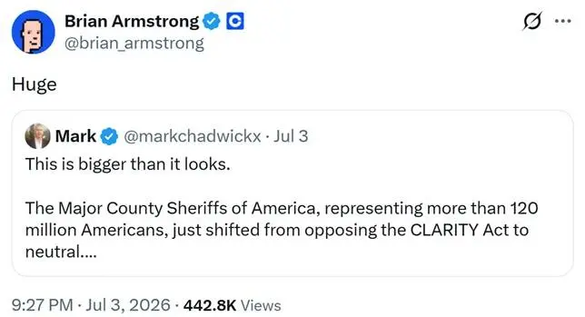 Major County Sheriffs of America, Representing 130 Million People, Moves to Neutral on CLARITY Act