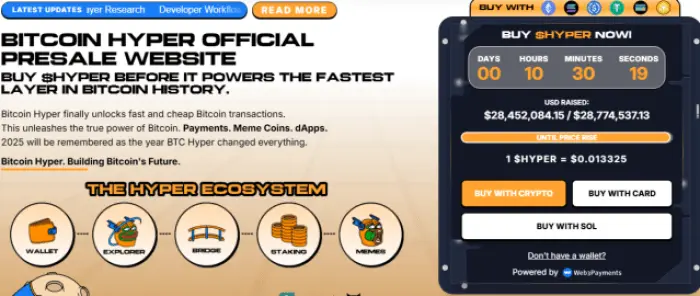 $HYPER’s presale numbers.