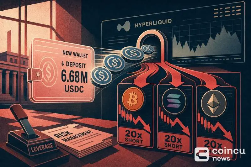 New Wallet Deposits 6.68M USDC to Hyperliquid, Opens 20x Shorts on BTC, SOL and ETH