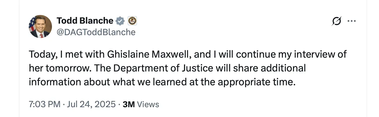 Will Ghislaine Flip? Maxwell’s DOJ Meeting Sparks Polymarket Frenzy