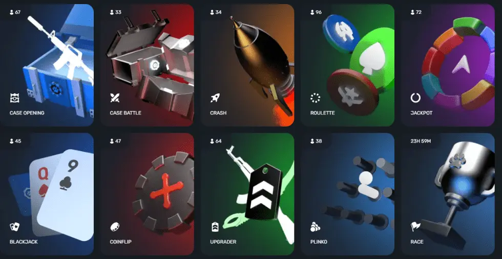 SkinsLuck hangi oyunları sunuyor?
