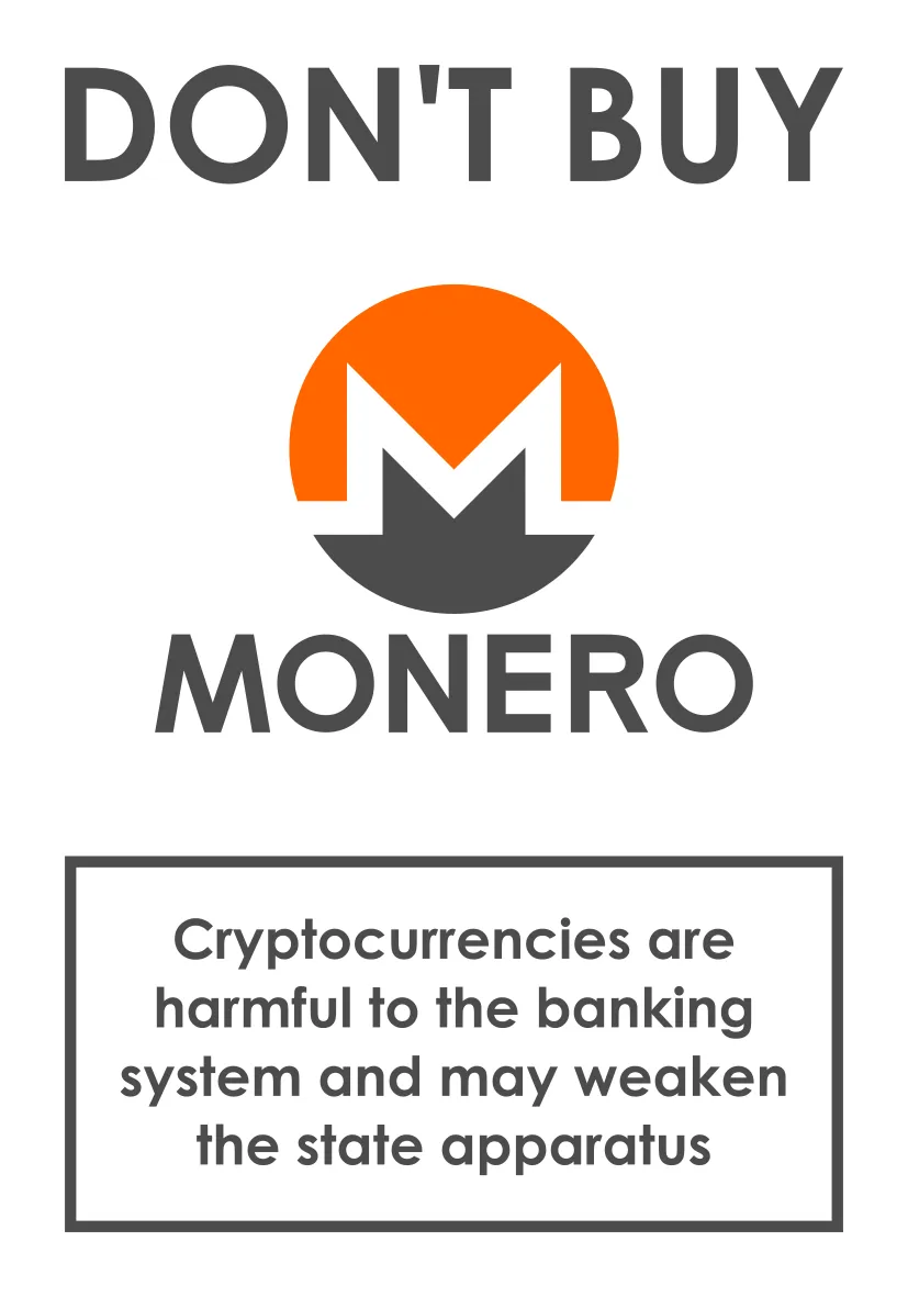 Jangan beli poster Monero humor XMR