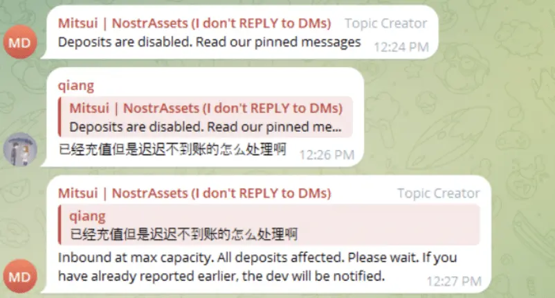 NostrAssets halts deposits amid unprecedented user activity surge - 1