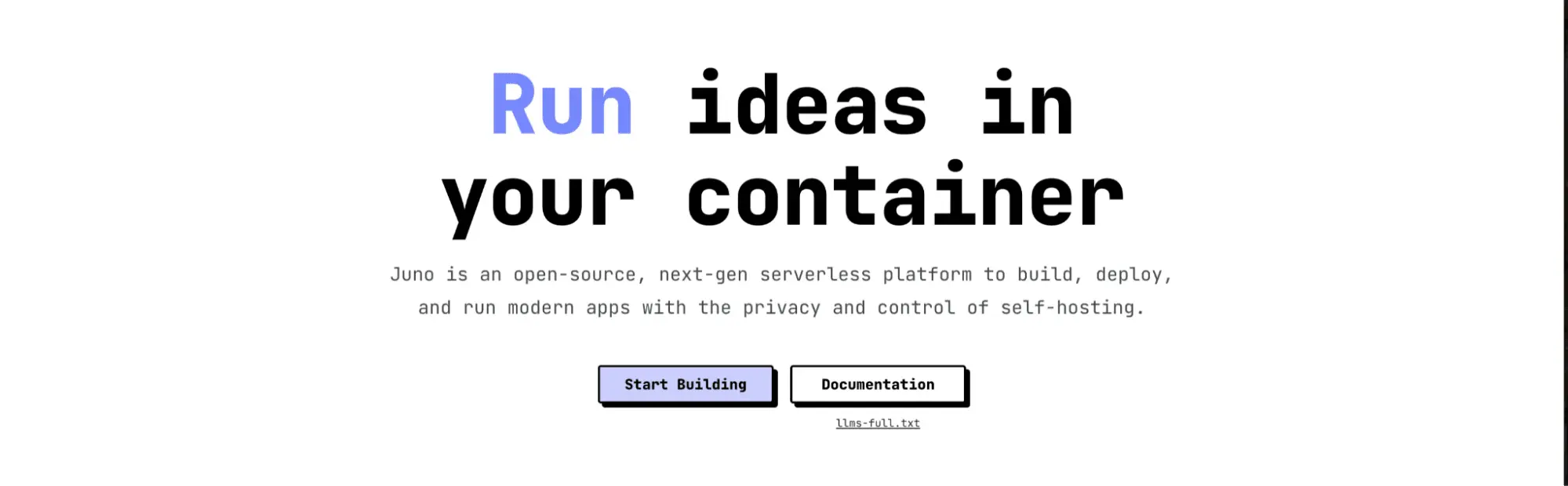 Juno home page