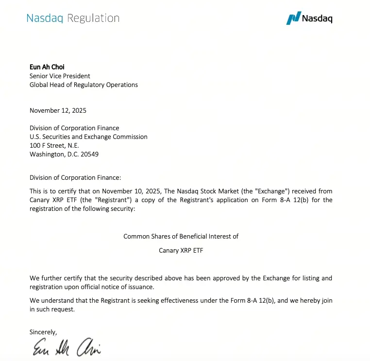 Canary XRP ETF上市納斯達克