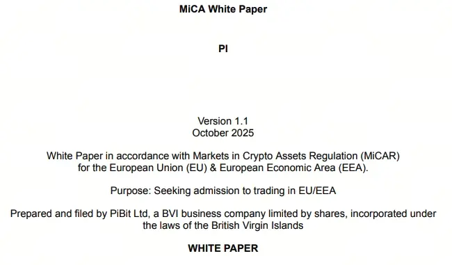 Pi Network MiCA White Paper