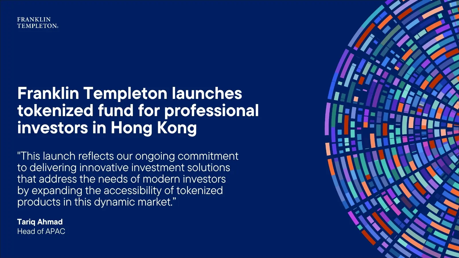 Franklin lança fundo tokenizado em Hong Kong