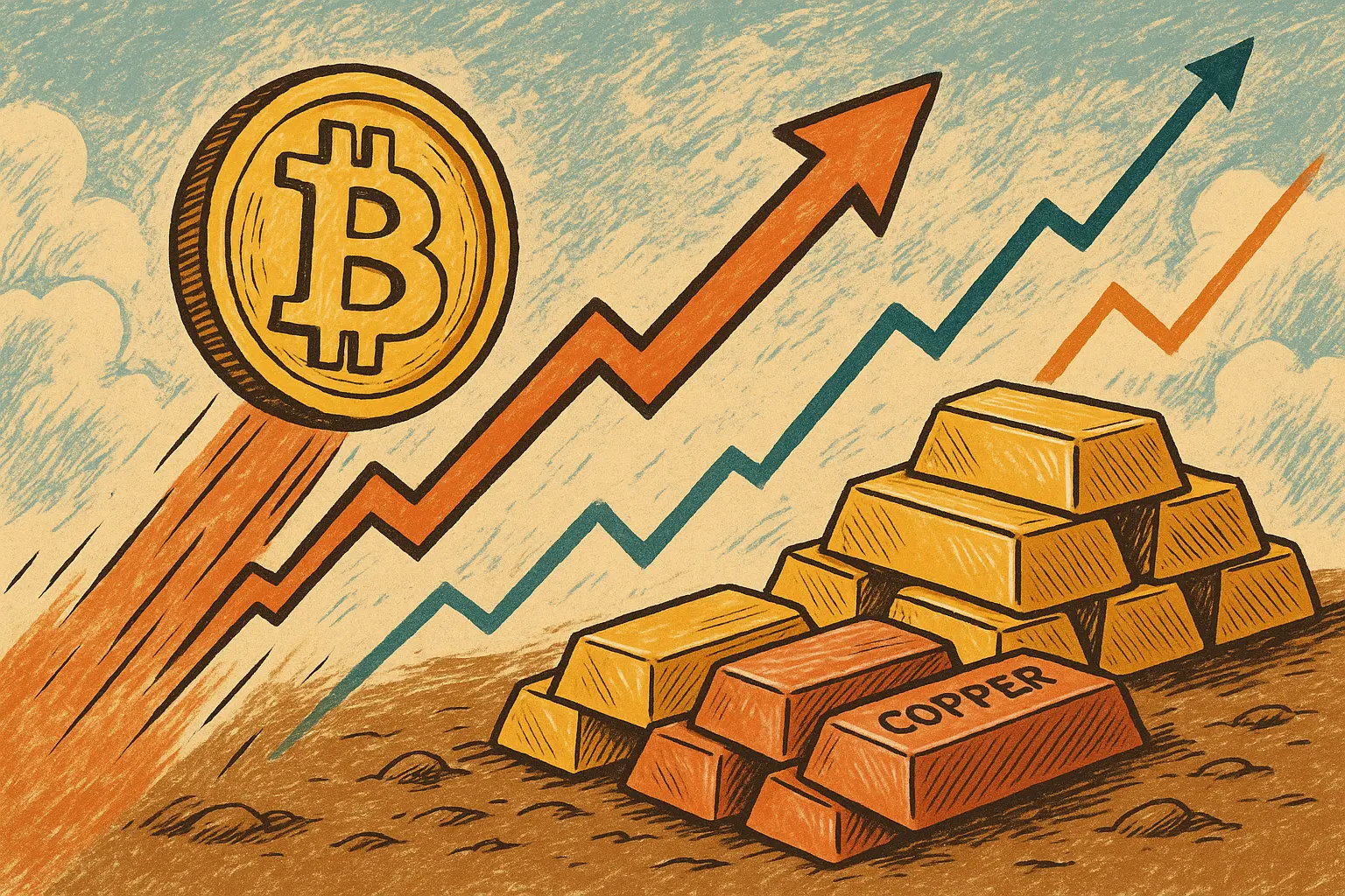 ビットコインと貴金属の乖離シグナル！金と銅の価格が同時上昇、BTCは暴騰の歴史を再現するか？ |Gate 広場のMarketWhisper