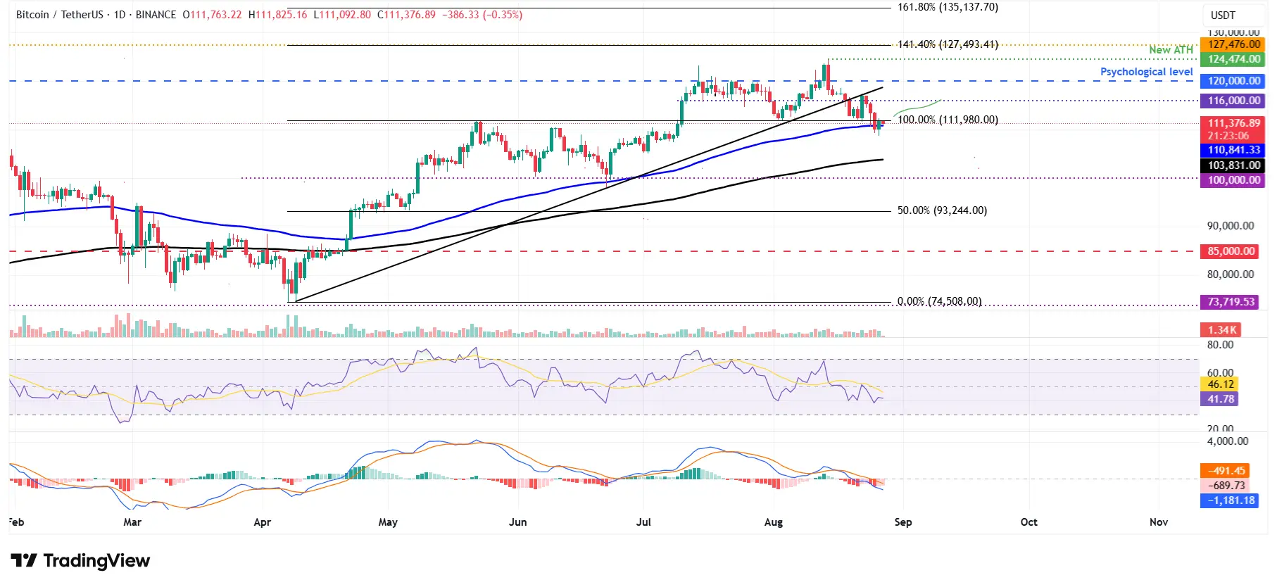BTC/USDT Günlük Grafik