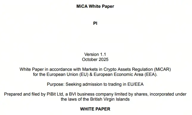 Pi Network Livre blanc MiCA