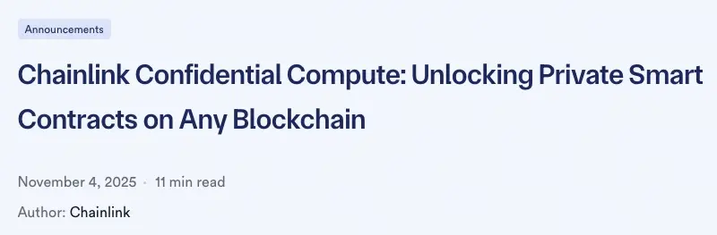 Chainlink Confidential Computing